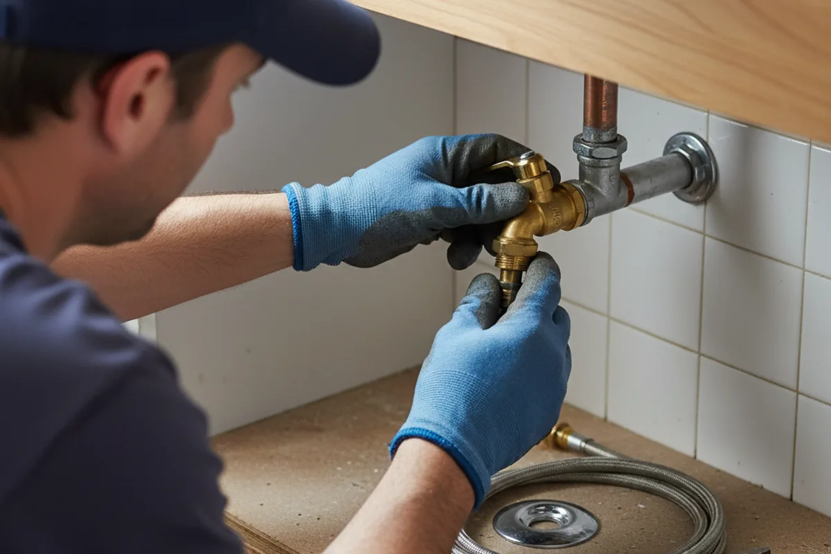 Shutoff valve and fitting work during Emergency Plumbing in Petersburg